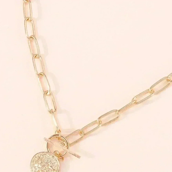 Yellow Gold Women's Round Charm Necklace - Picture 6 of 6